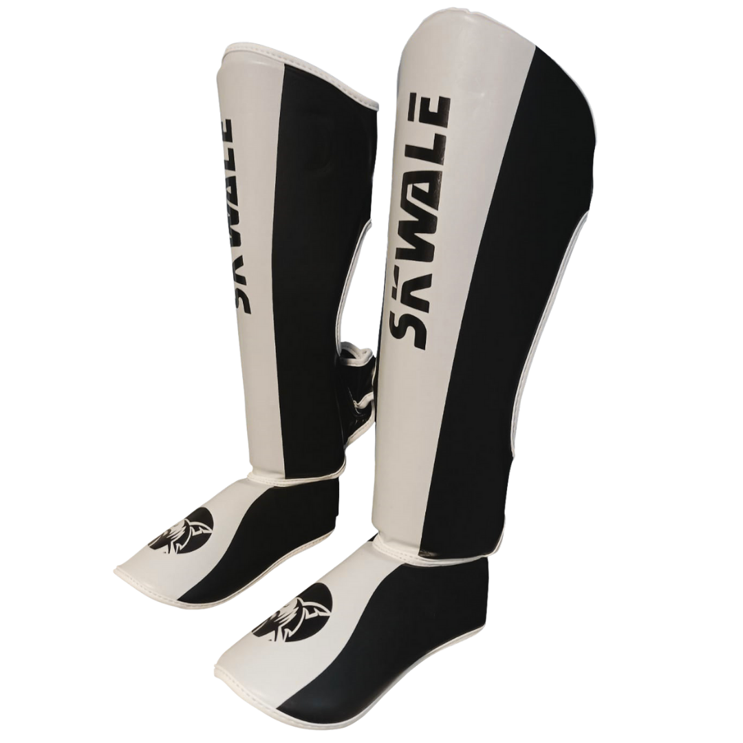 Protège-tibias Skwale Decimus - Blanc/Noir
