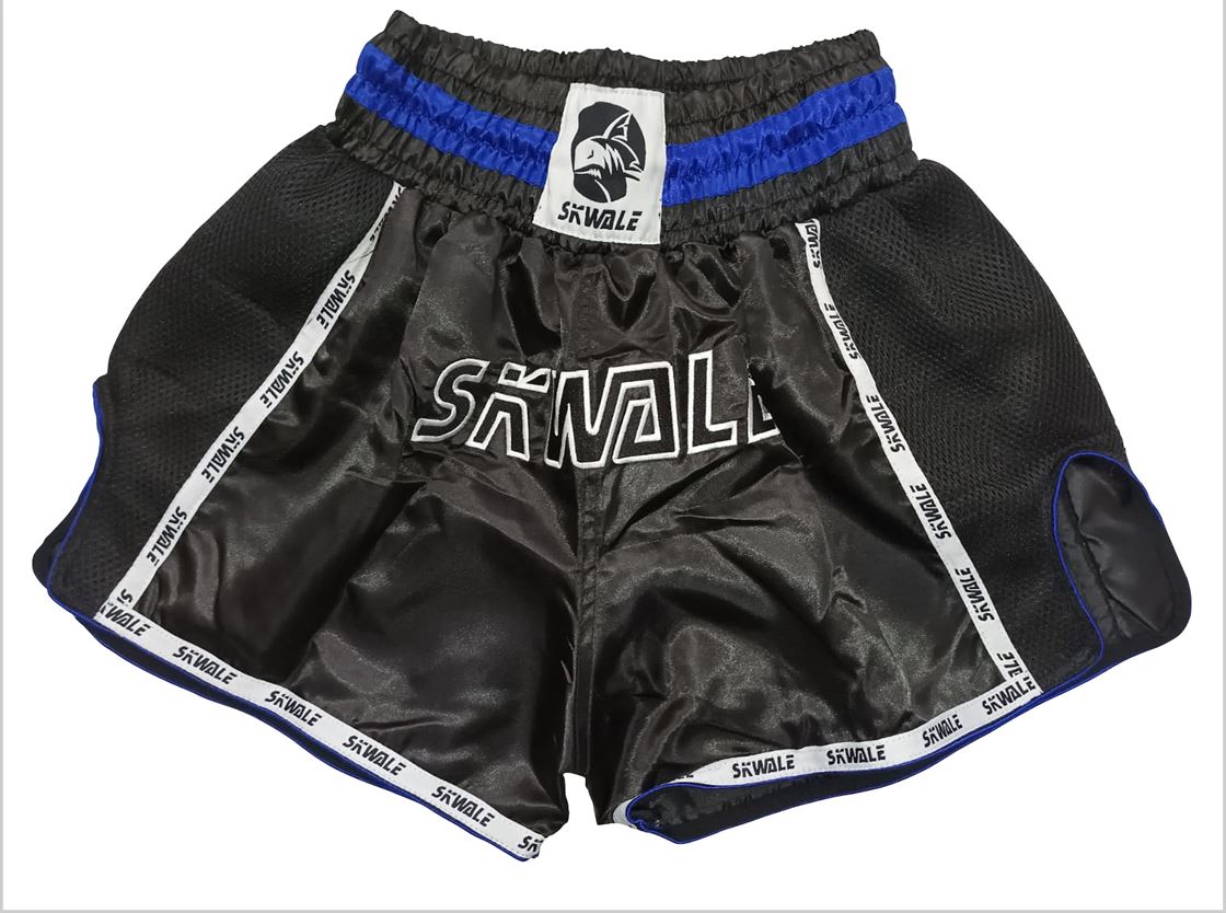 Short de Muay Thai Skwale Classic - Noir/Blanc